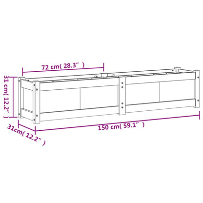Garden Planters 2 pcs Solid Wood Douglas