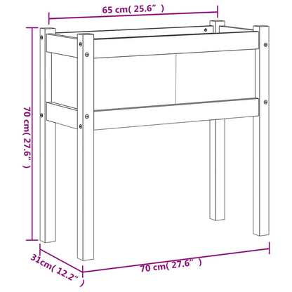 Garden Planter with Legs 70x31x70 cm Impregnated Wood Pine