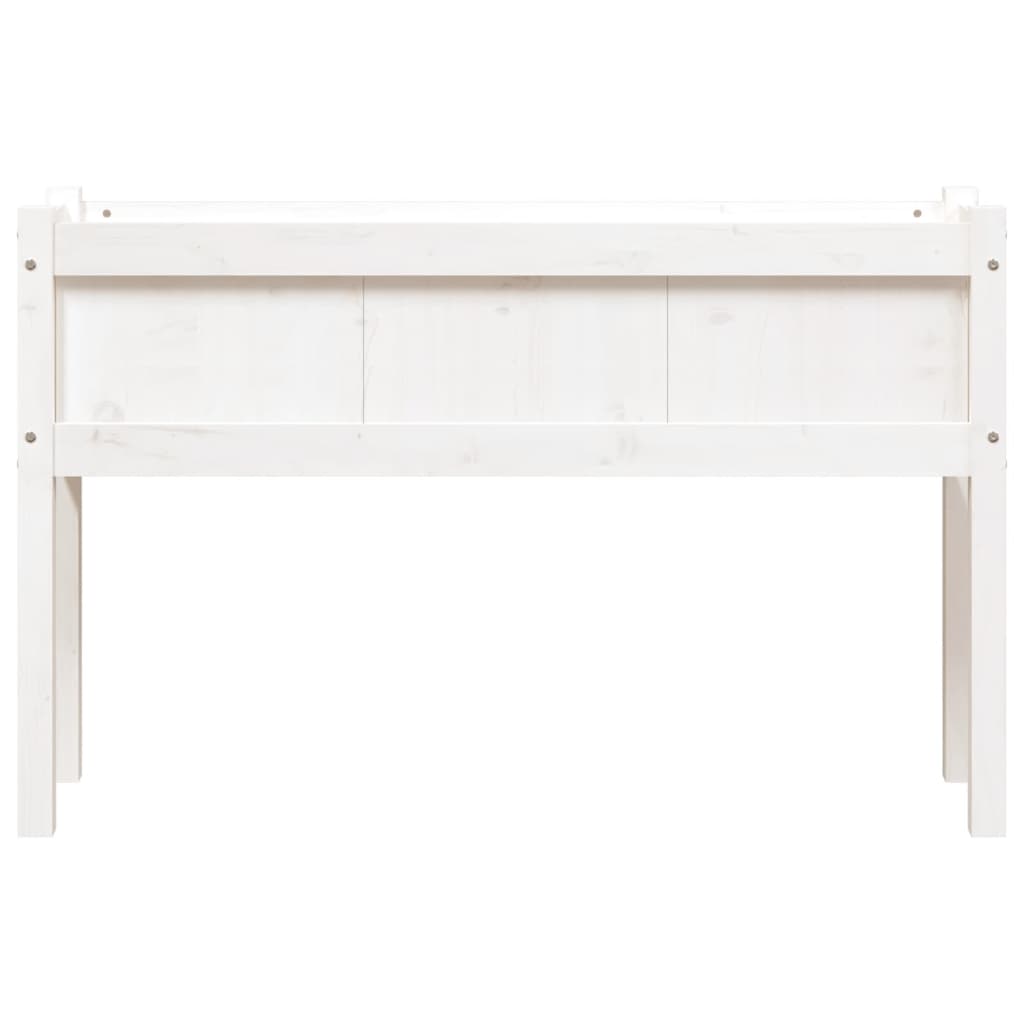 Garden Planter with Legs White 110x31x70 cm Solid Wood Pine
