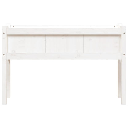 Garden Planter with Legs White 110x31x70 cm Solid Wood Pine