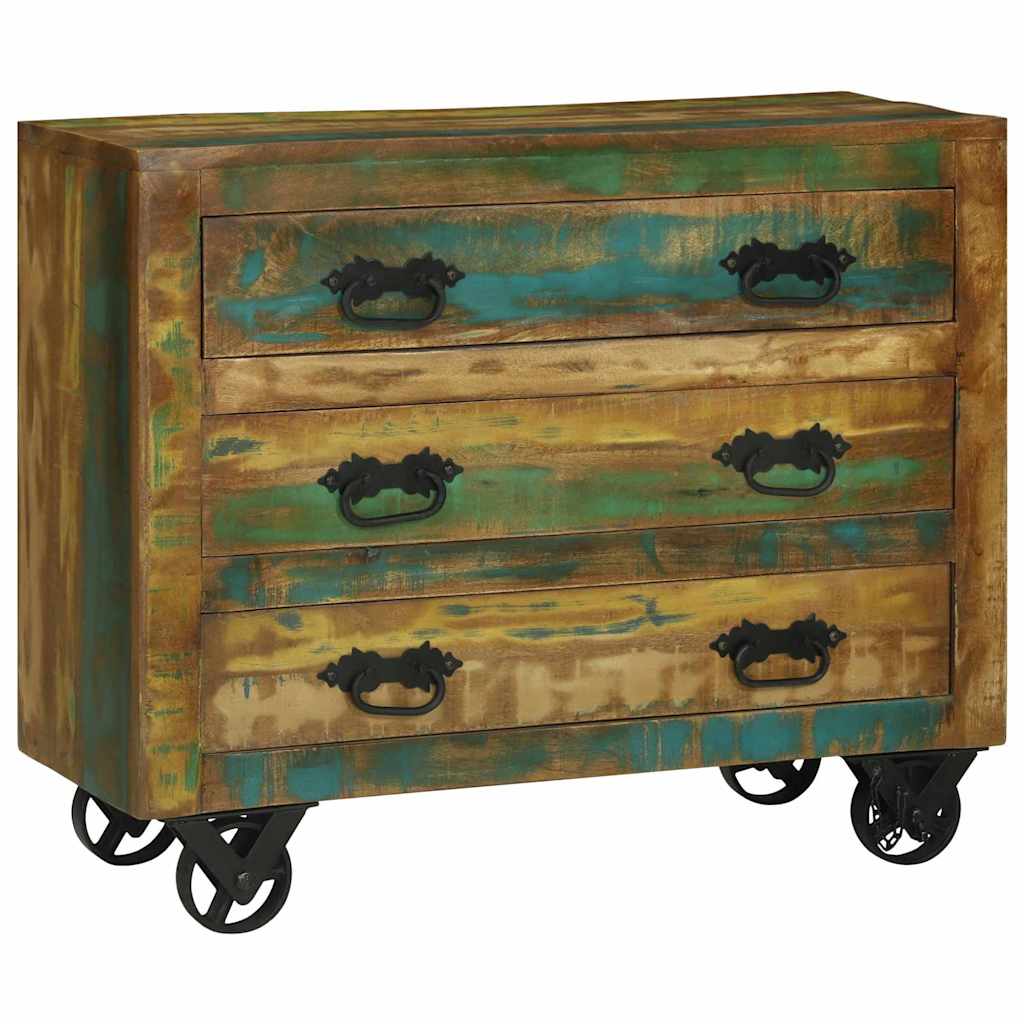 Sideboard with Drawer Brown 80 x 30 x 65 cm Solid Reclaim Wood