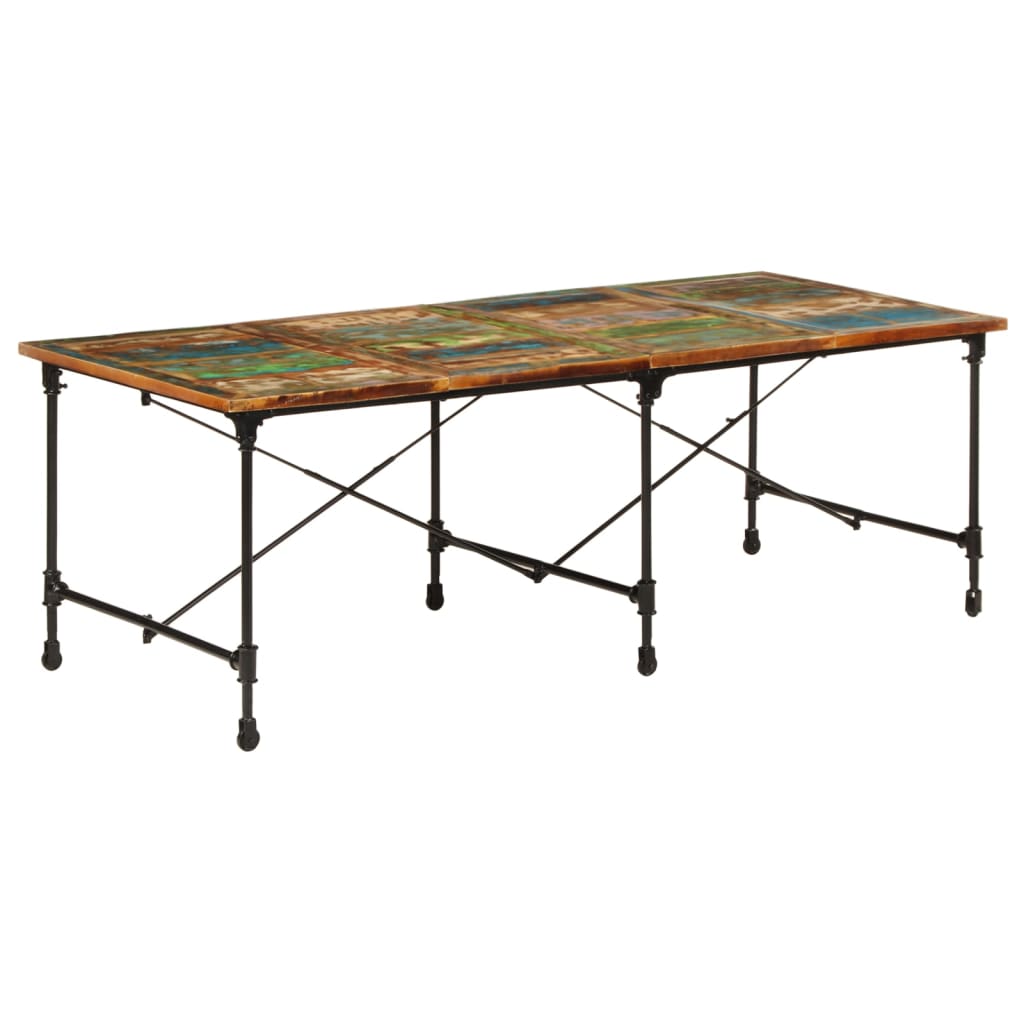 Dining Table 220x90x77 cm Solid Wood Reclaimed