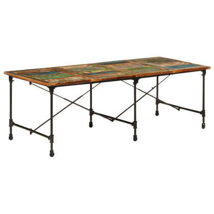 Dining Table 220x90x77 cm Solid Wood Reclaimed