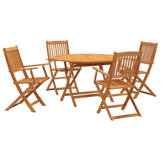 Garden Dining Set | Wood | Solid Acacia wood | 5 piece set |  Foldable
