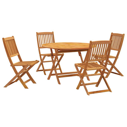 Garden Dining Set | Brown | Solid Acacia Wood | Medium | Foldable