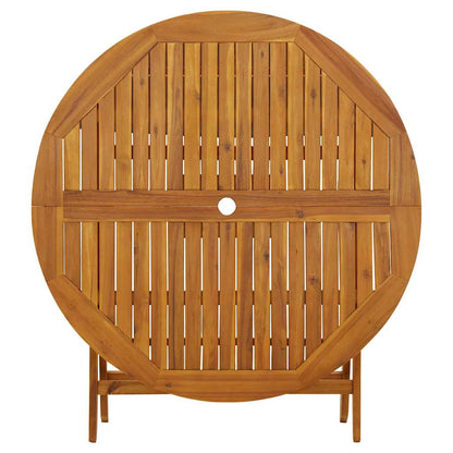 Garden Dining Set | Brown | Solid Acacia Wood | Medium | Foldable