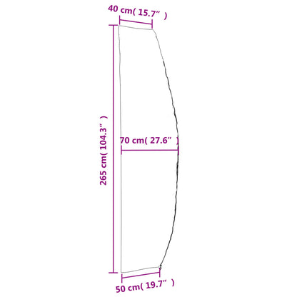 Garden Umbrella Covers 2 pcs 265x50/70/40 cm 420D Oxford Fabric