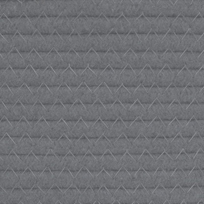 Storage Baskets 2 pcs Grey and White Ø24x18 cm Cotton