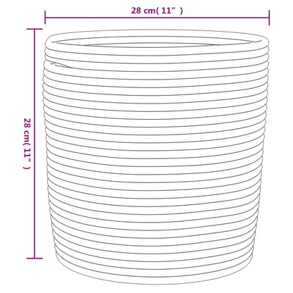 Storage Baskets 2 pcs Brown and White Ø28x28 cm Cotton
