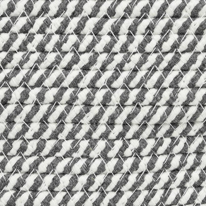 Storage Basket Grey and White Ø40x25 cm Cotton