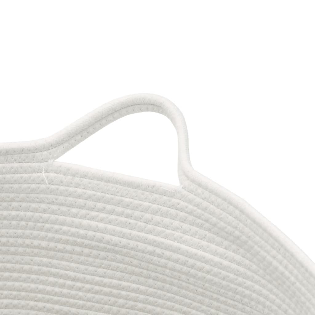Laundry Basket Grey and White Ø55x36 cm Cotton