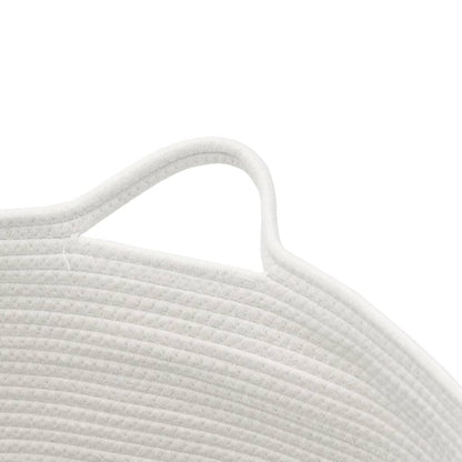 Laundry Basket Grey and White Ø55x36 cm Cotton
