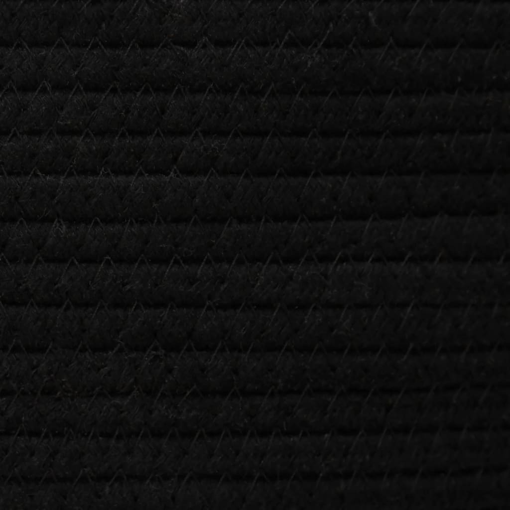 Storage Baskets 2 pcs White and Black Cotton