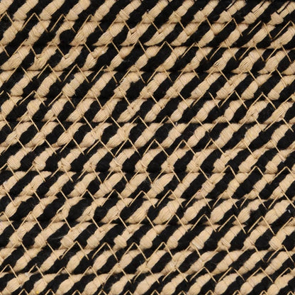 Storage Basket with Lid Black and Beige Ø37x50 cm Cotton