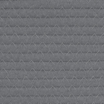 Storage Basket Grey and White Ø38x46 cm Cotton