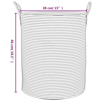 Storage Basket Grey and White Ø38x46 cm Cotton
