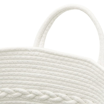 Storage Basket Brown and White Ø43x38 cm Cotton