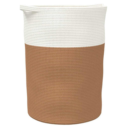 Storage Basket Brown and White Ø49x65 cm Cotton