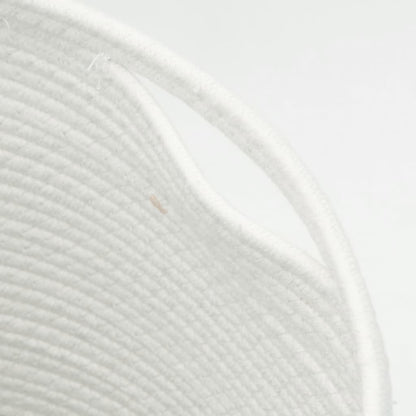 Storage Basket with Lid Brown and White Ø40x35 cm Cotton