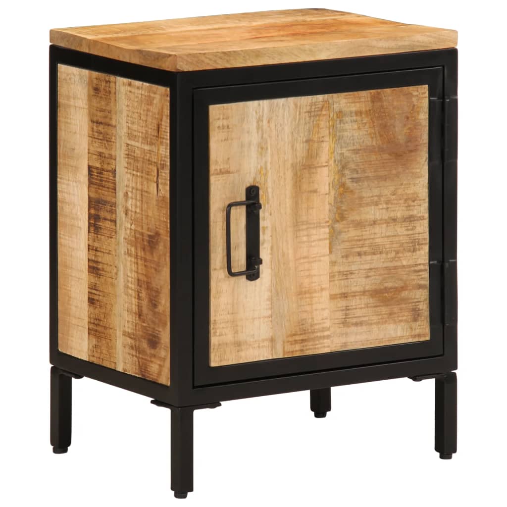 Bed Cabinet 40x30x52,5 cm Solid Rough Wood Mango