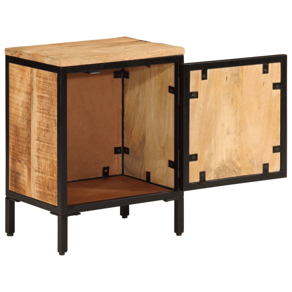 Bed Cabinet 40x30x52,5 cm Solid Rough Wood Mango