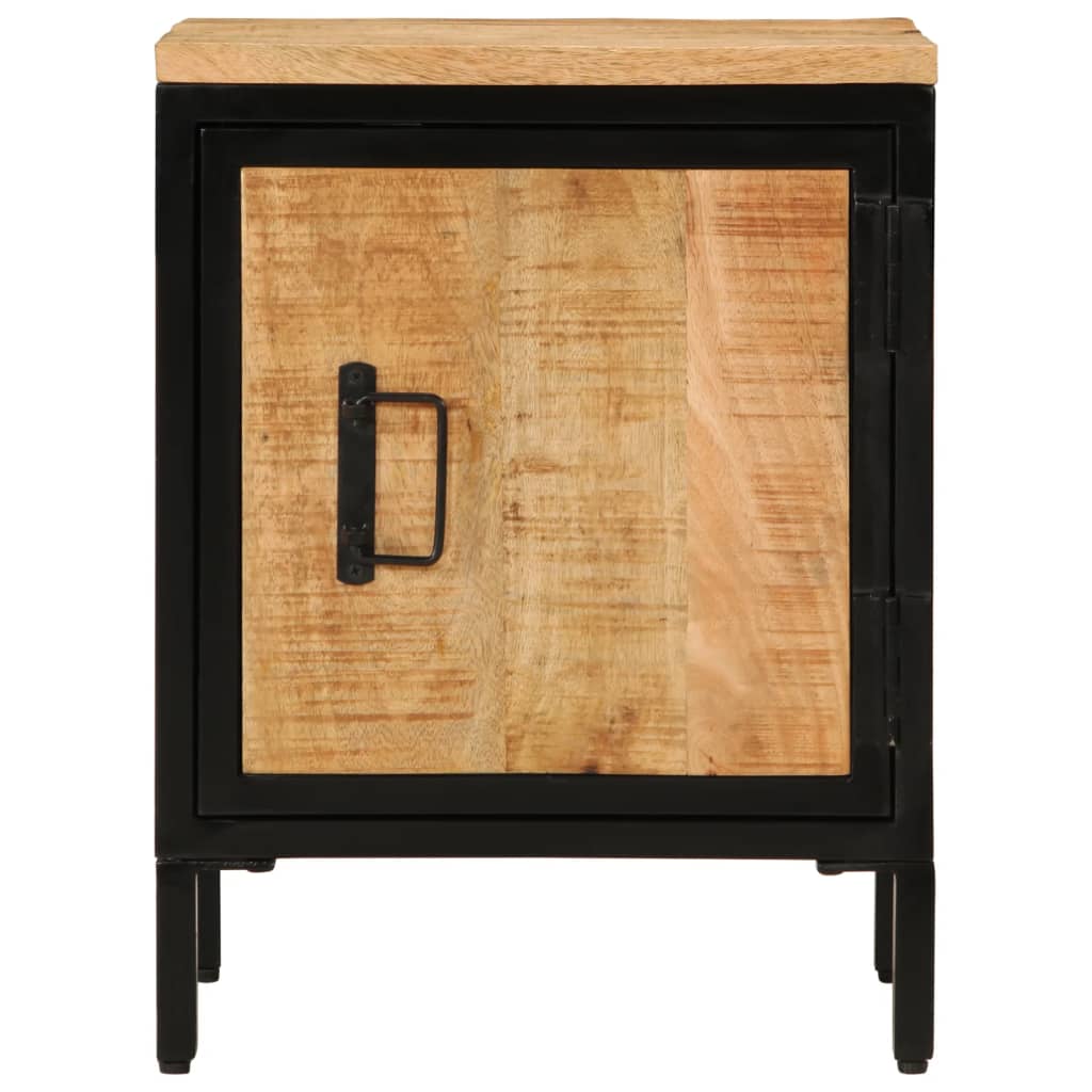 Bed Cabinet 40x30x52.5 cm Solid Rough Wood Mango