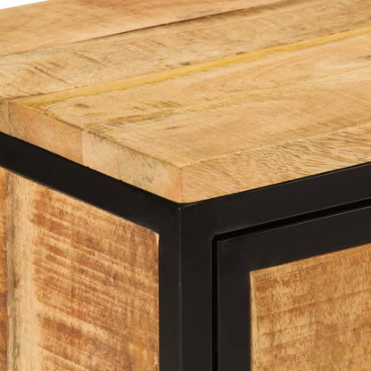 Bed Cabinet 40x30x52,5 cm Solid Rough Wood Mango