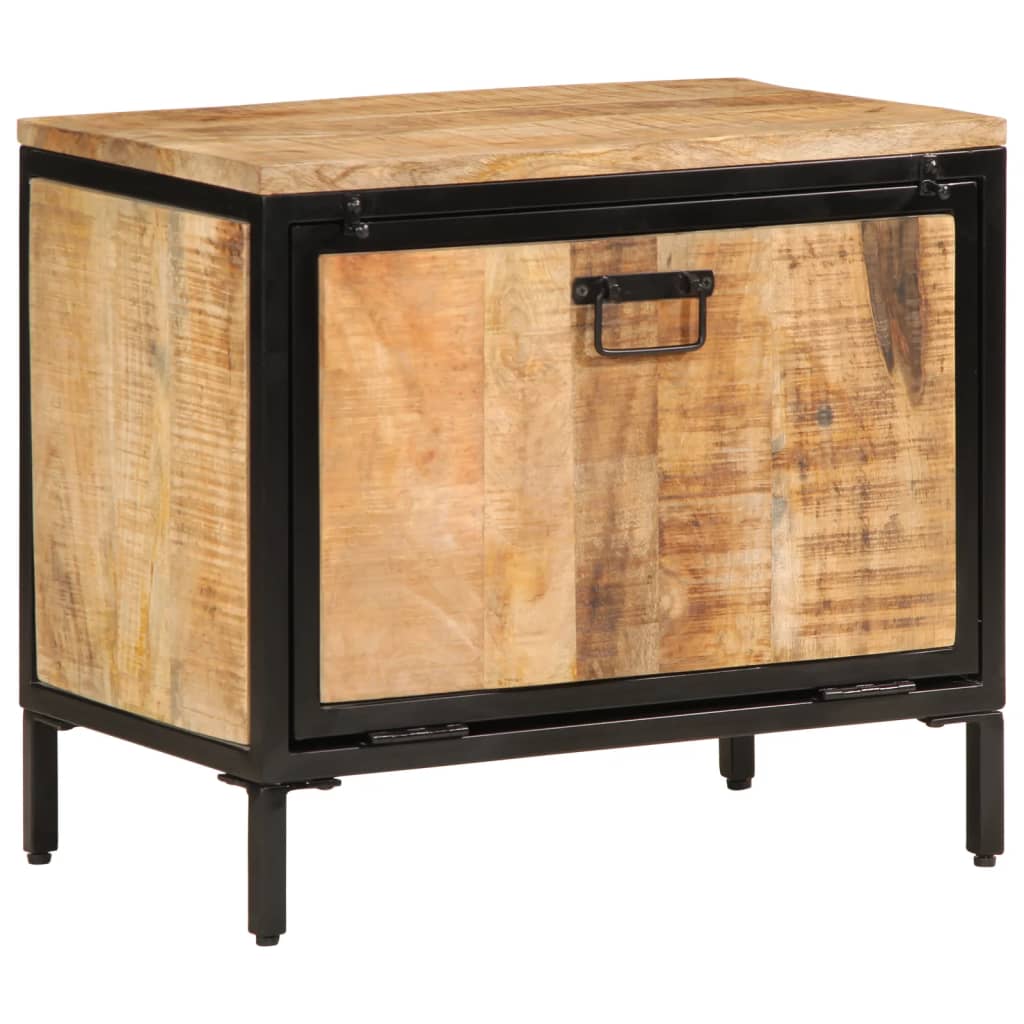 Shoe Cabinet 60x35x53 cm Solid Rough Wood Mango