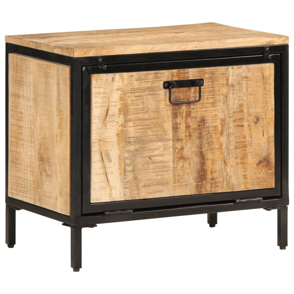 Shoe Cabinet 60x35x53 cm Solid Rough Wood Mango