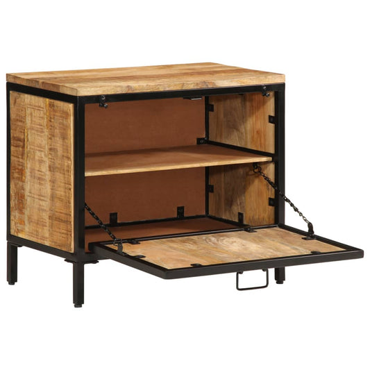 Shoe Cabinet 60x35x53 cm Solid Rough Wood Mango