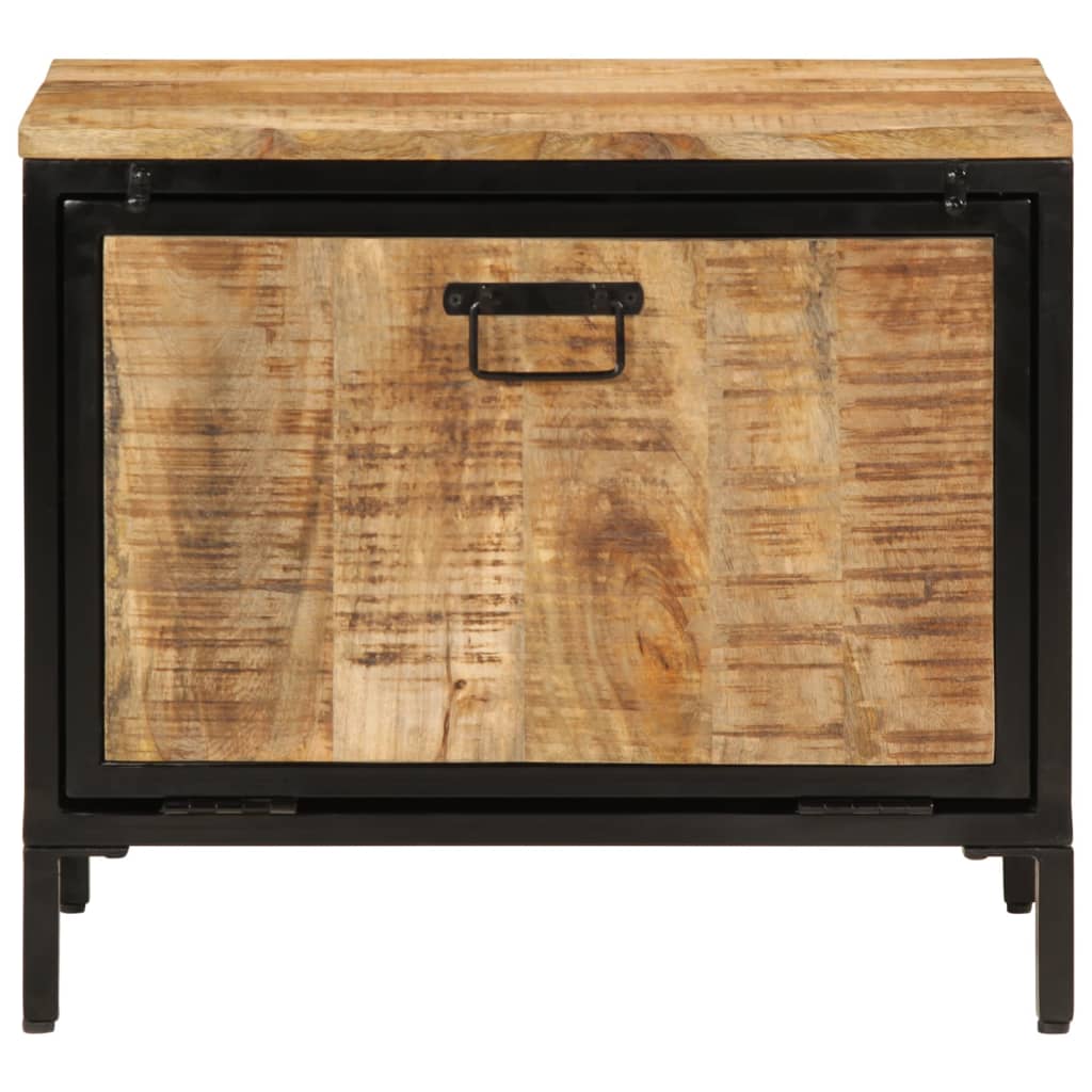 Shoe Cabinet 60x35x53 cm Solid Rough Wood Mango