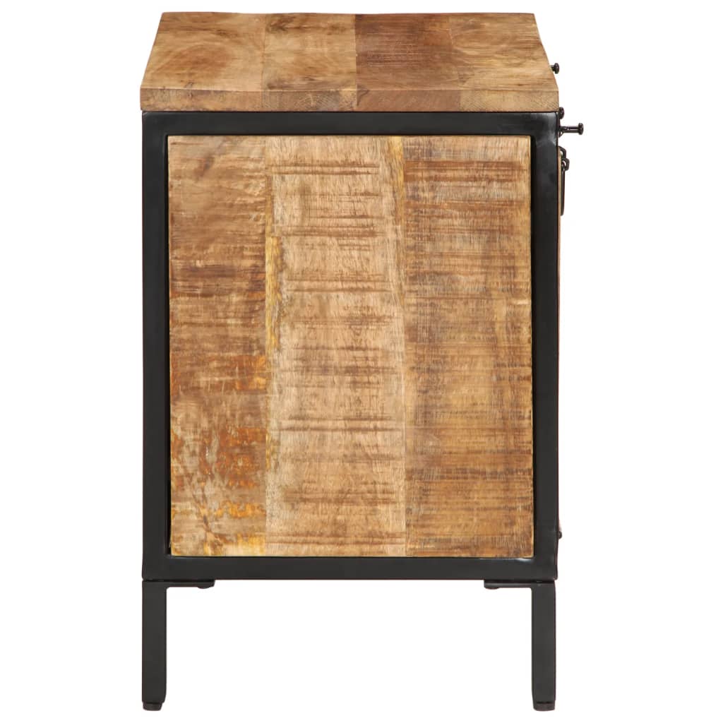 Shoe Cabinet 60x35x53 cm Solid Rough Wood Mango