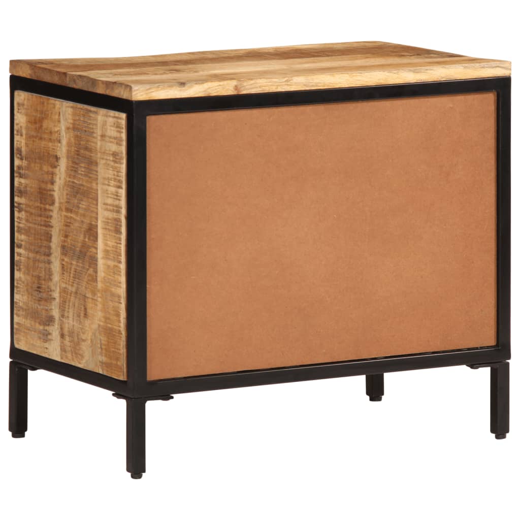 Shoe Cabinet 60x35x53 cm Solid Rough Wood Mango