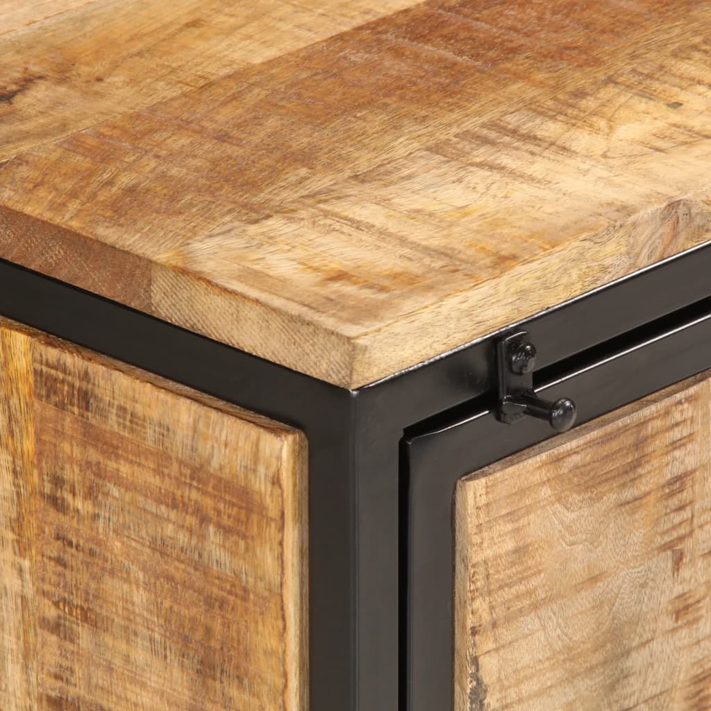 Shoe Cabinet 60x35x53 cm Solid Rough Wood Mango