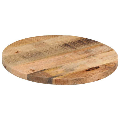 Table Top Ø 40x2.5 cm Round Solid Wood Rough Mango
