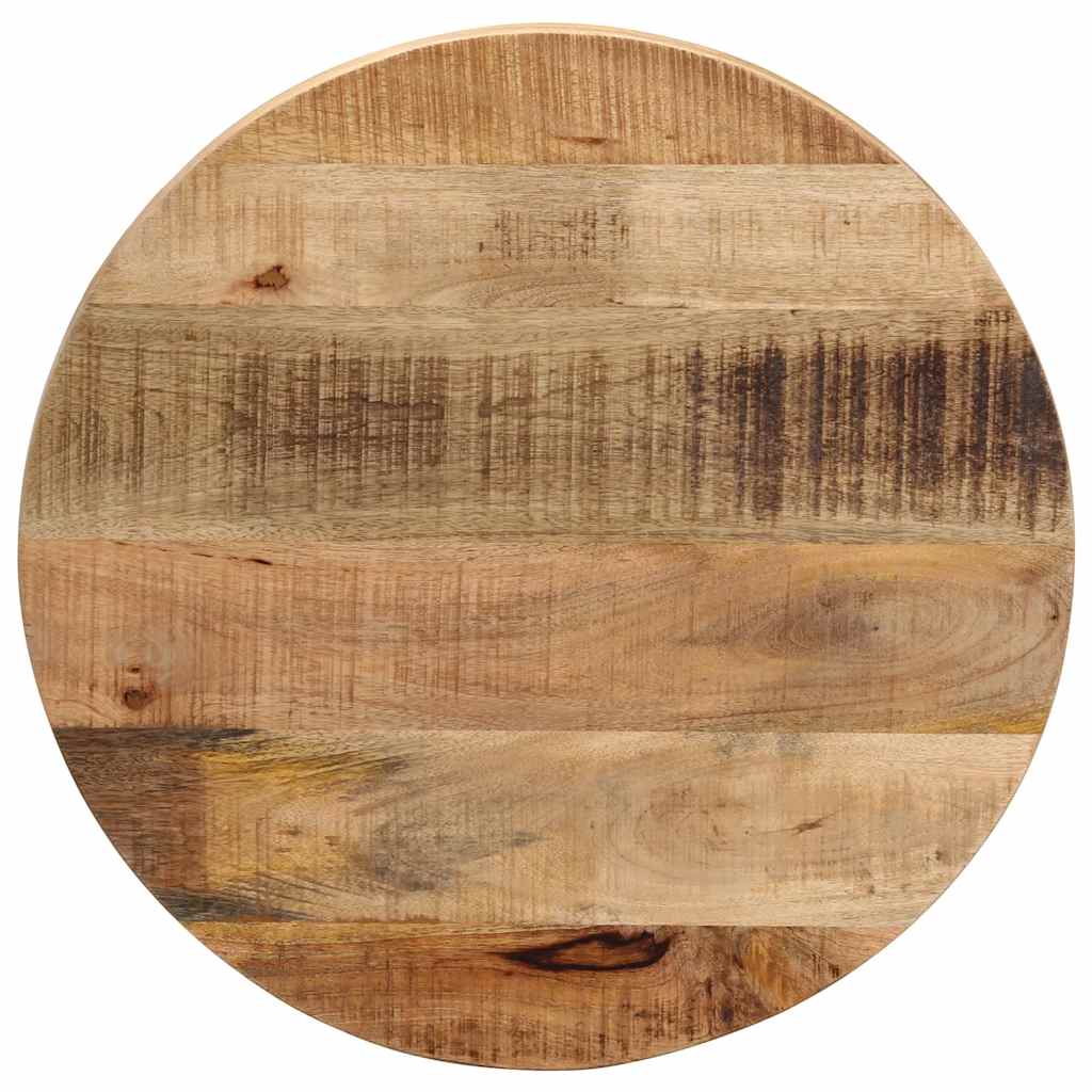 Table Top Ø 40x2.5 cm Round Solid Wood Rough Mango