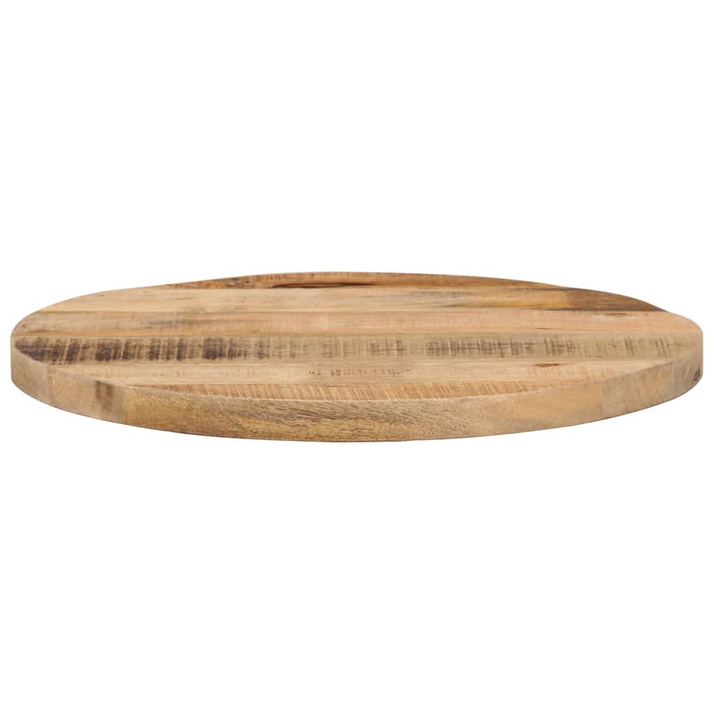 Table Top Ø 40x2.5 cm Round Solid Wood Rough Mango