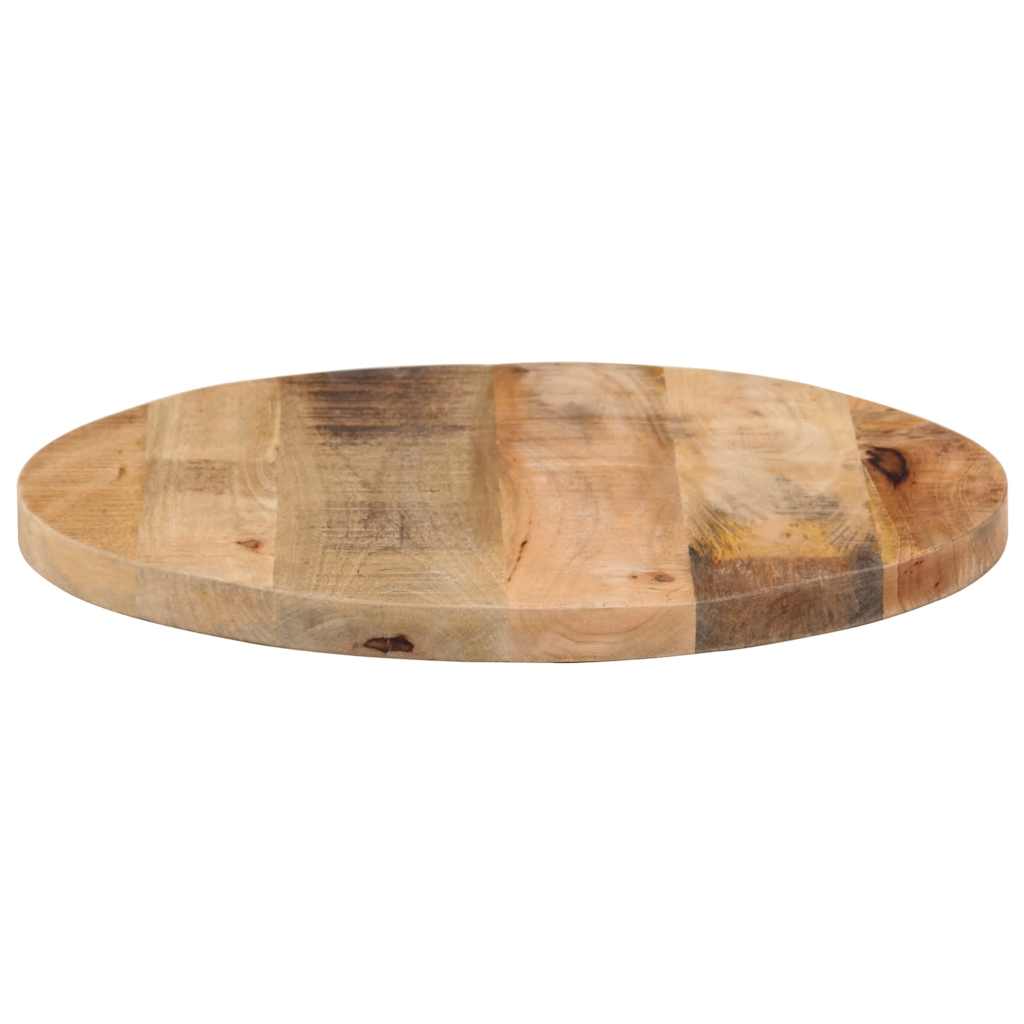 Table Top Ø 40x2.5 cm Round Solid Wood Rough Mango