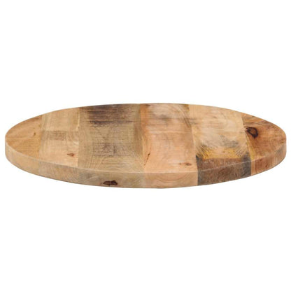 Table Top Ø 40x2.5 cm Round Solid Wood Rough Mango
