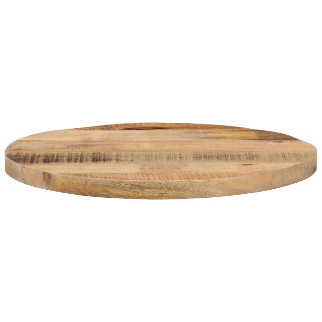 Table Top Ø 50x1.5 cm Round Solid Wood Rough Mango