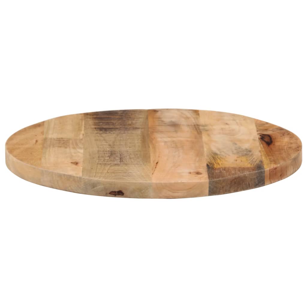 Table Top Ø 60x3.8 cm Round Solid Wood Rough Mango