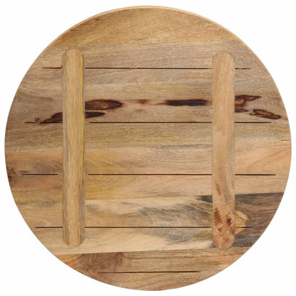 Table Top Ø 60x3.8 cm Round Solid Wood Rough Mango