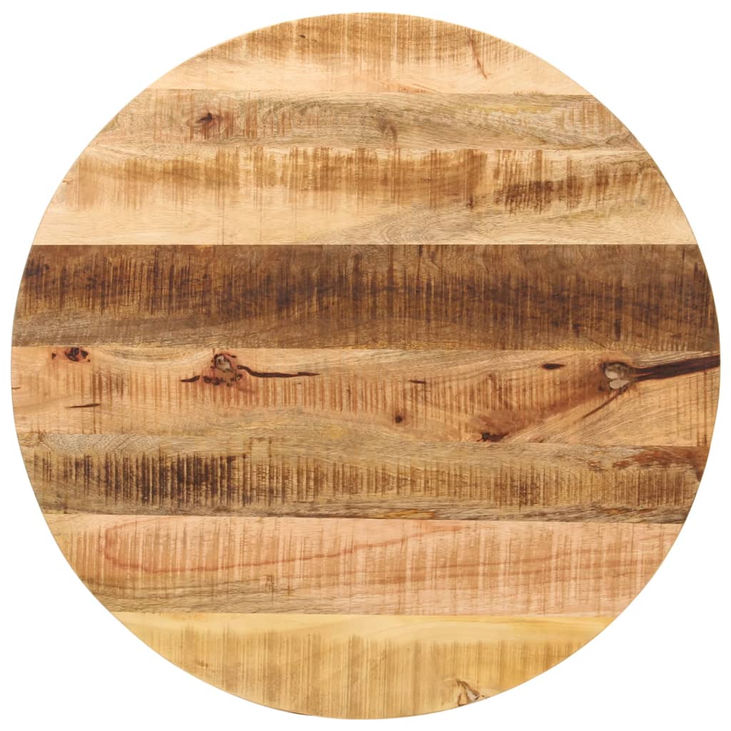 Table Top Ø 70x1.5 cm Round Solid Wood Rough Mango
