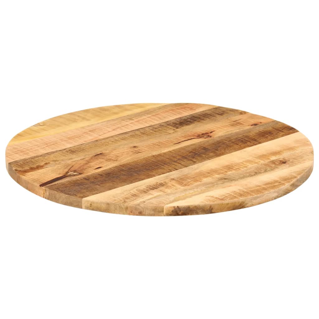Table Top Ø 70x1.5 cm Round Solid Wood Rough Mango
