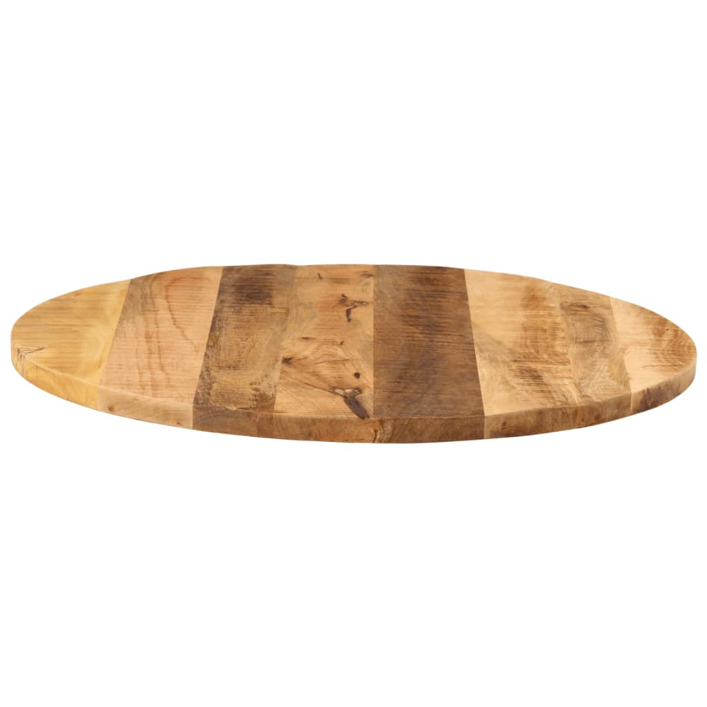 Table Top Ø 70x3.8 cm Round Solid Wood Rough Mango