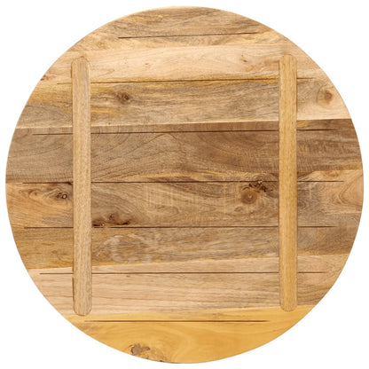 Table Top Ø 80x3.8 cm Round Solid Wood Rough Mango