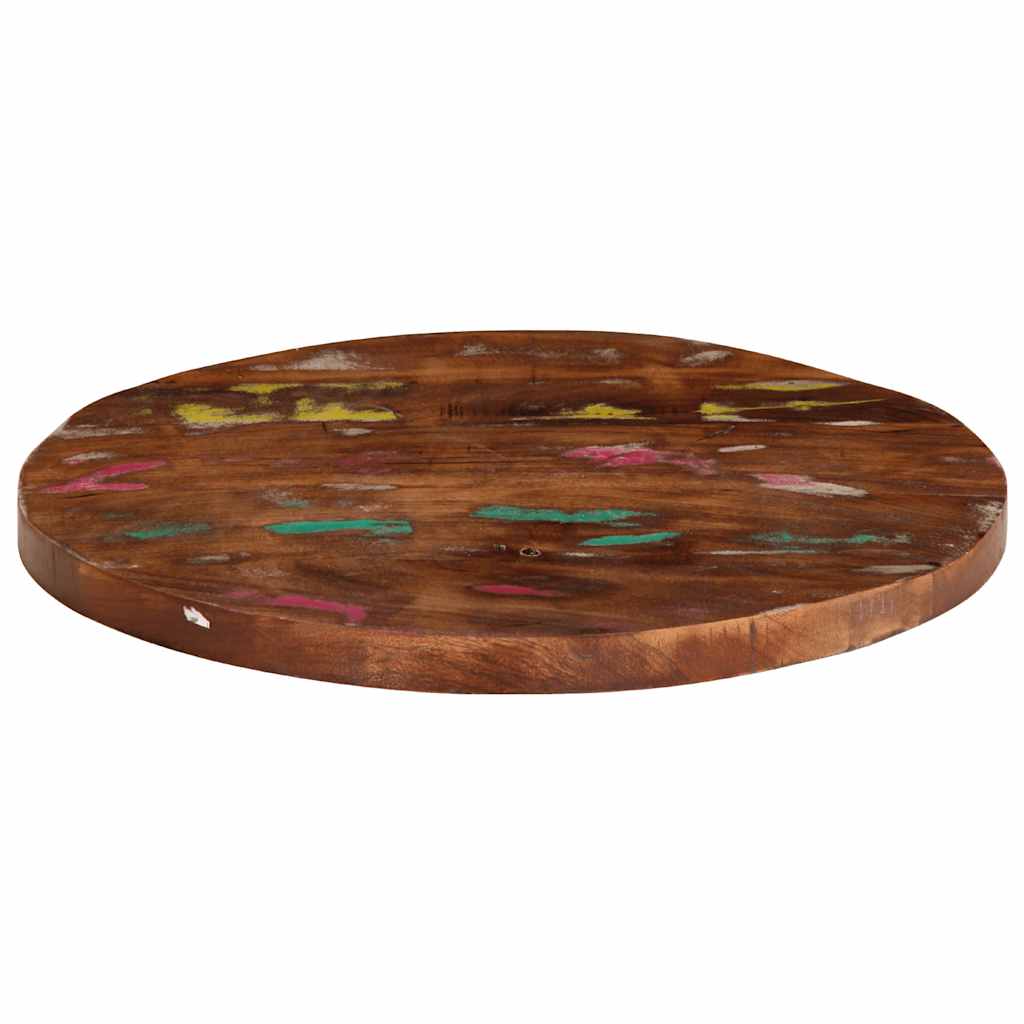 Table Top Ø 40x1.5 cm Round Solid Wood Reclaimed