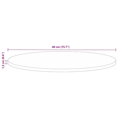 Table Top Ø 40x1.5 cm Round Solid Wood Reclaimed