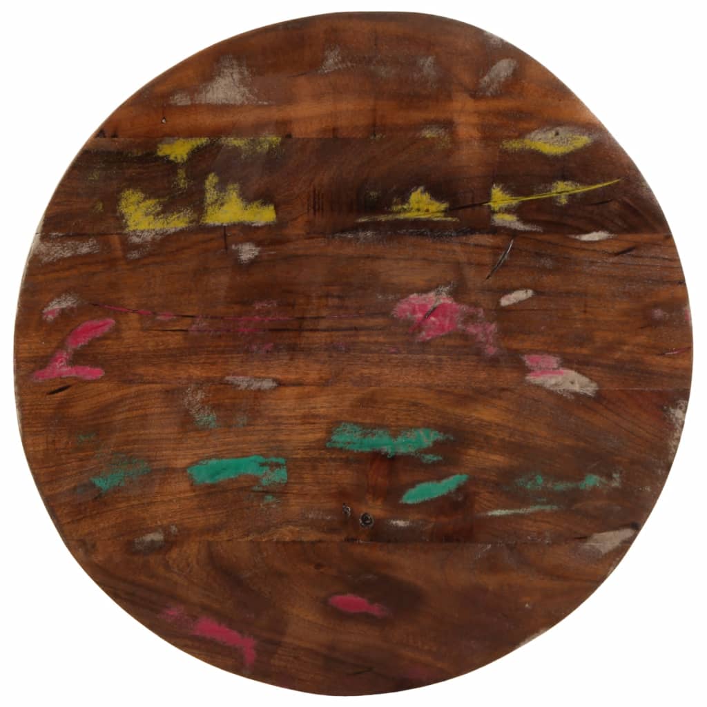 Table Top Ø 40x2.5 cm Round Solid Wood Reclaimed