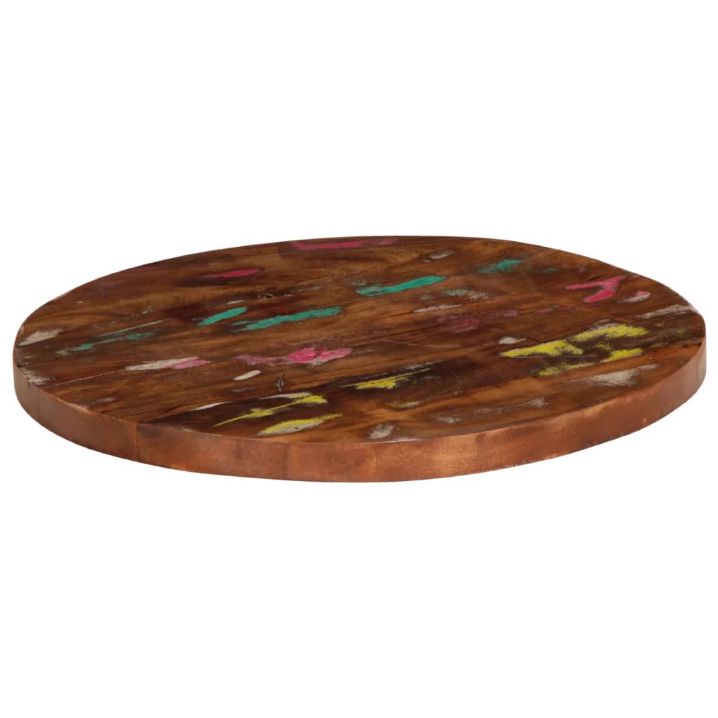 Table Top Ø 60x1.5 cm Round Solid Wood Reclaimed